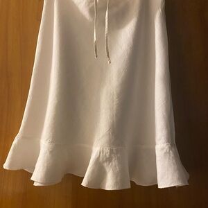Linen ruffled skirt